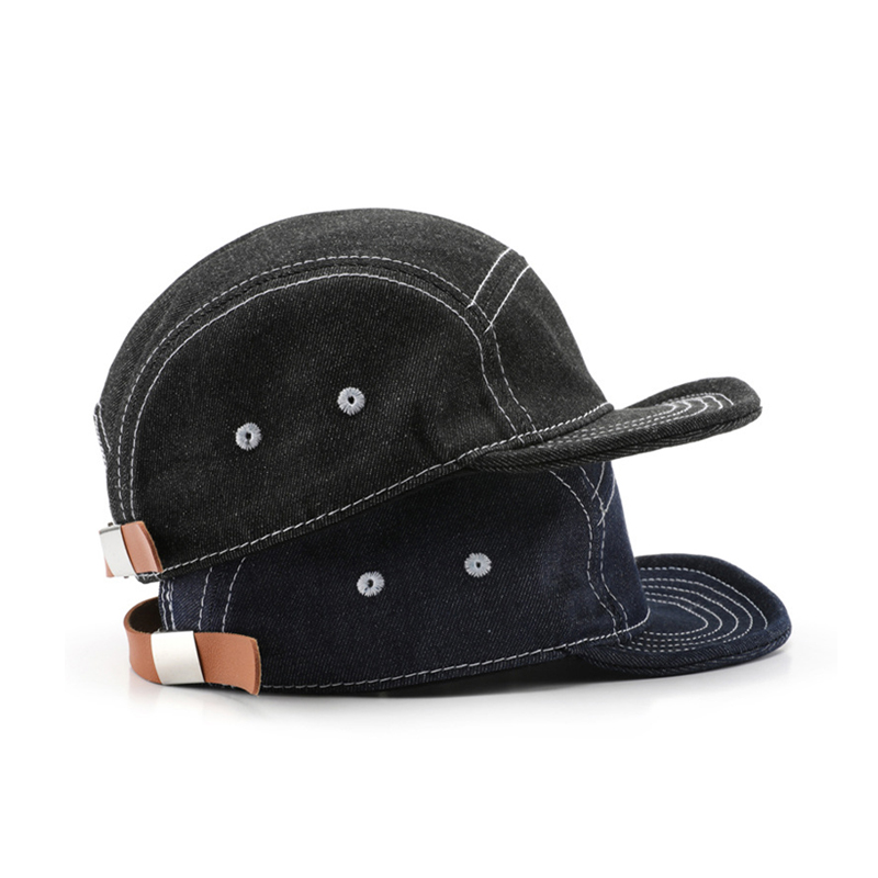 Corduroy Cap 5 Panel - Denim Short Soft Brim Baseball Cap