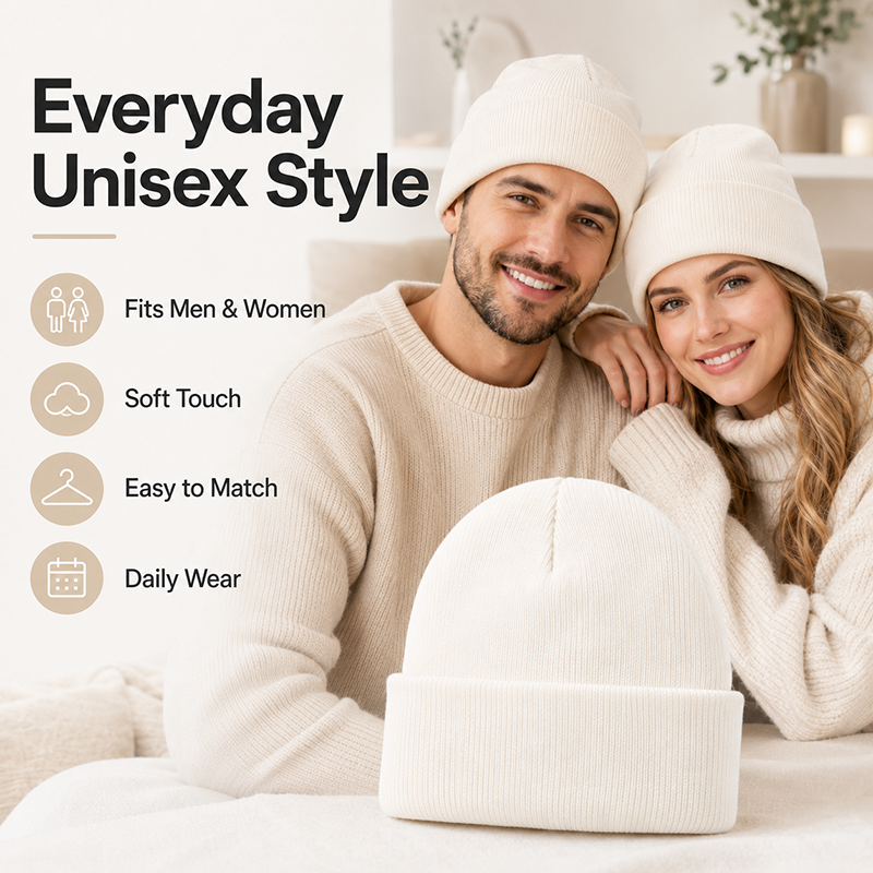 Unisex Knit Beanie Warm Acryli - Beanie Cuffed Knit recension och pris