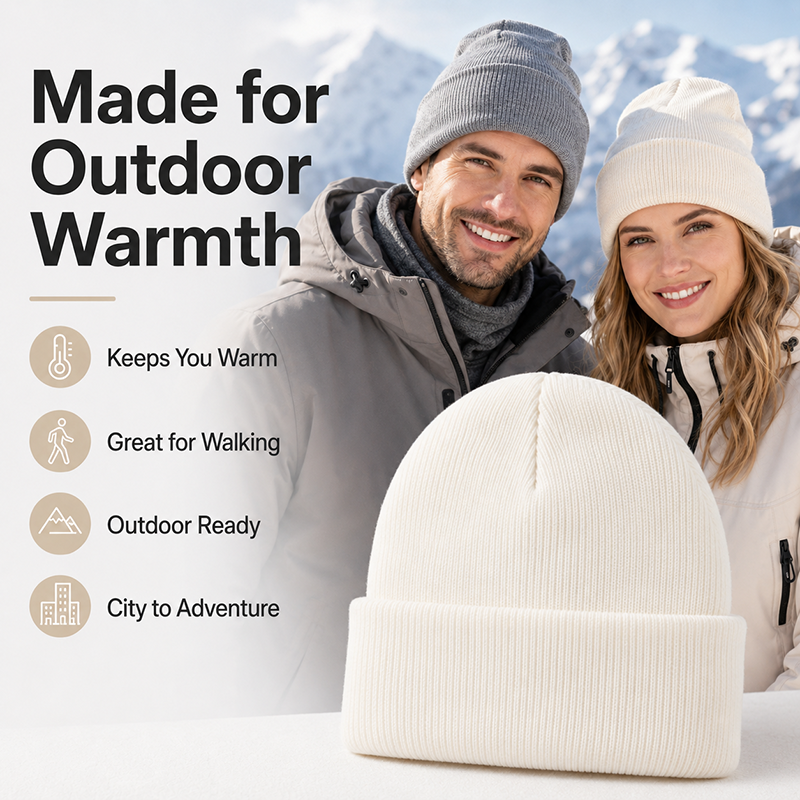 Unisex Knit Beanie Warm Acryli - Beanie Cuffed Knit recension och pris