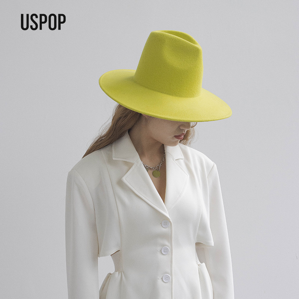 USPOP Autumn Winter Fashion Pl - Fedora Hat Wool recension och pris
