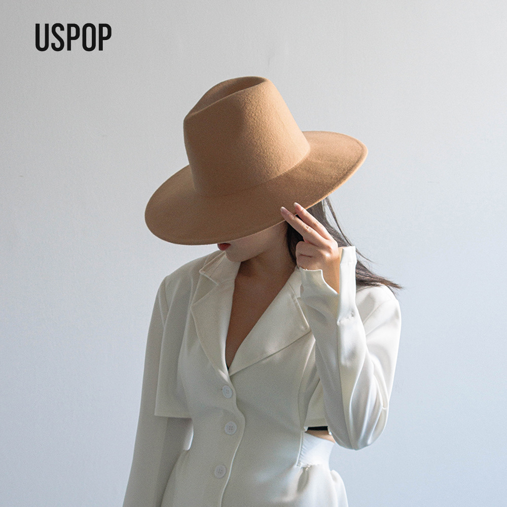 USPOP Autumn Winter Fashion Pl - Fedora Hat Wool recension och pris