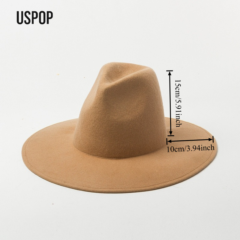 USPOP Autumn Winter Fashion Pl - Fedora Hat Wool recension och pris