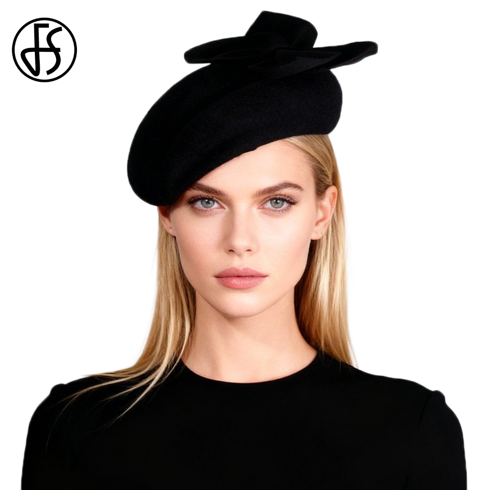 FS Black White Wool Fascinator - Beret French Wool recension och pris