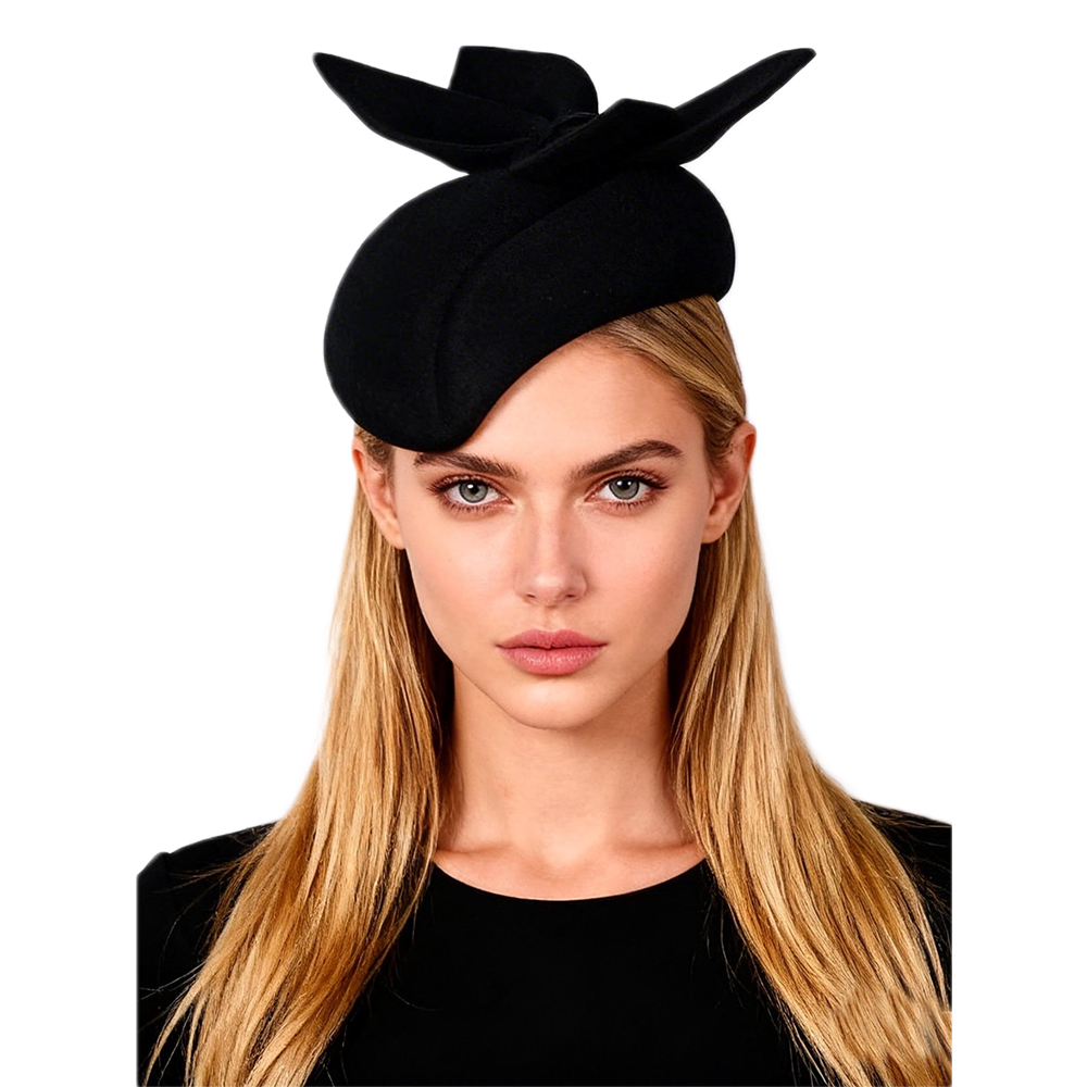 FS Black White Wool Fascinator - Beret French Wool recension och pris