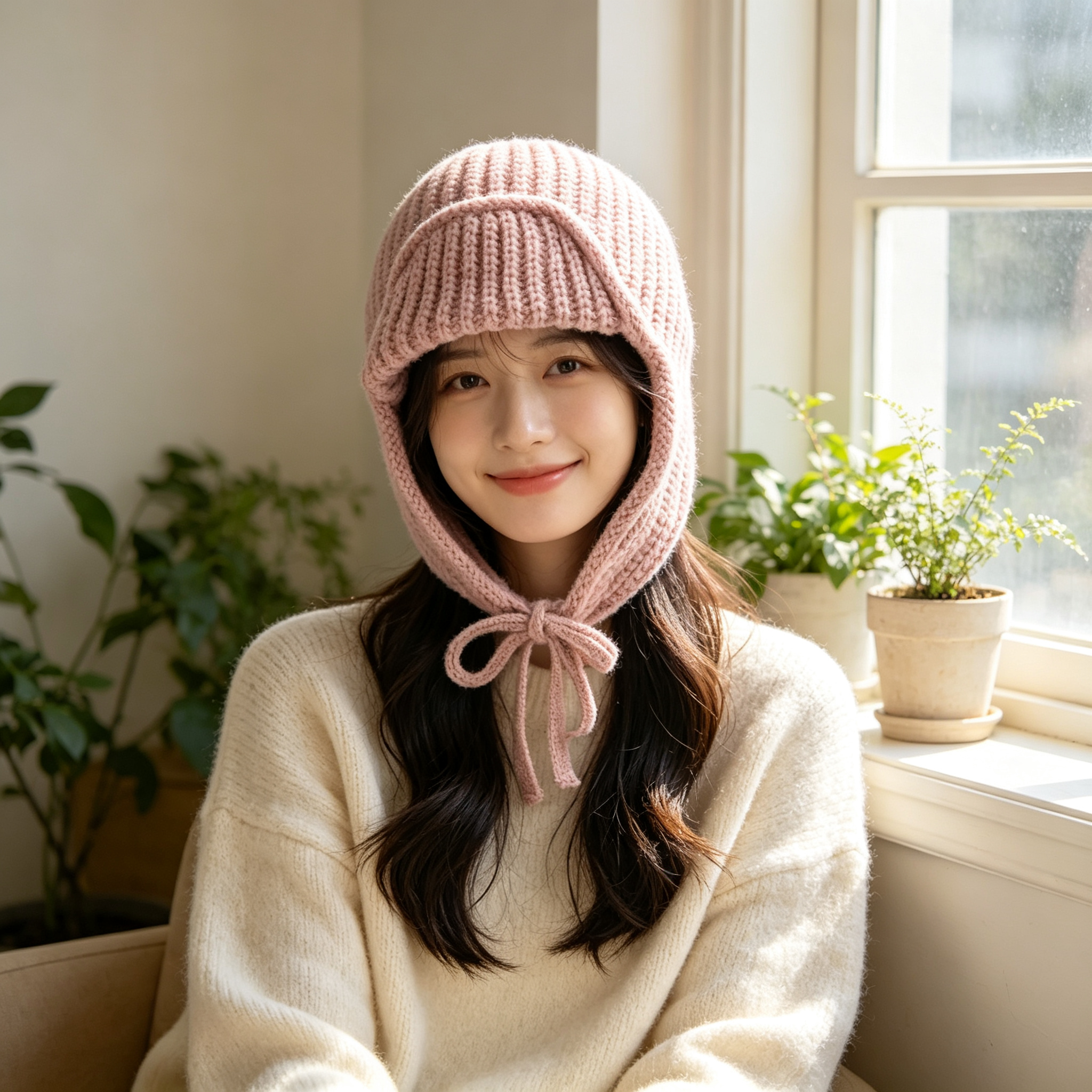 Autumn Winter Knit Earflap Bea - Trapper Hat Ear Flap recension och pris