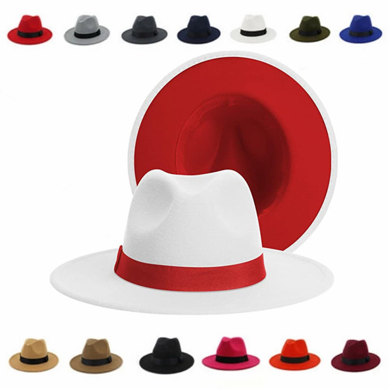 Women Winter Classic Patchwork - Fedora Hat Wool recension och pris