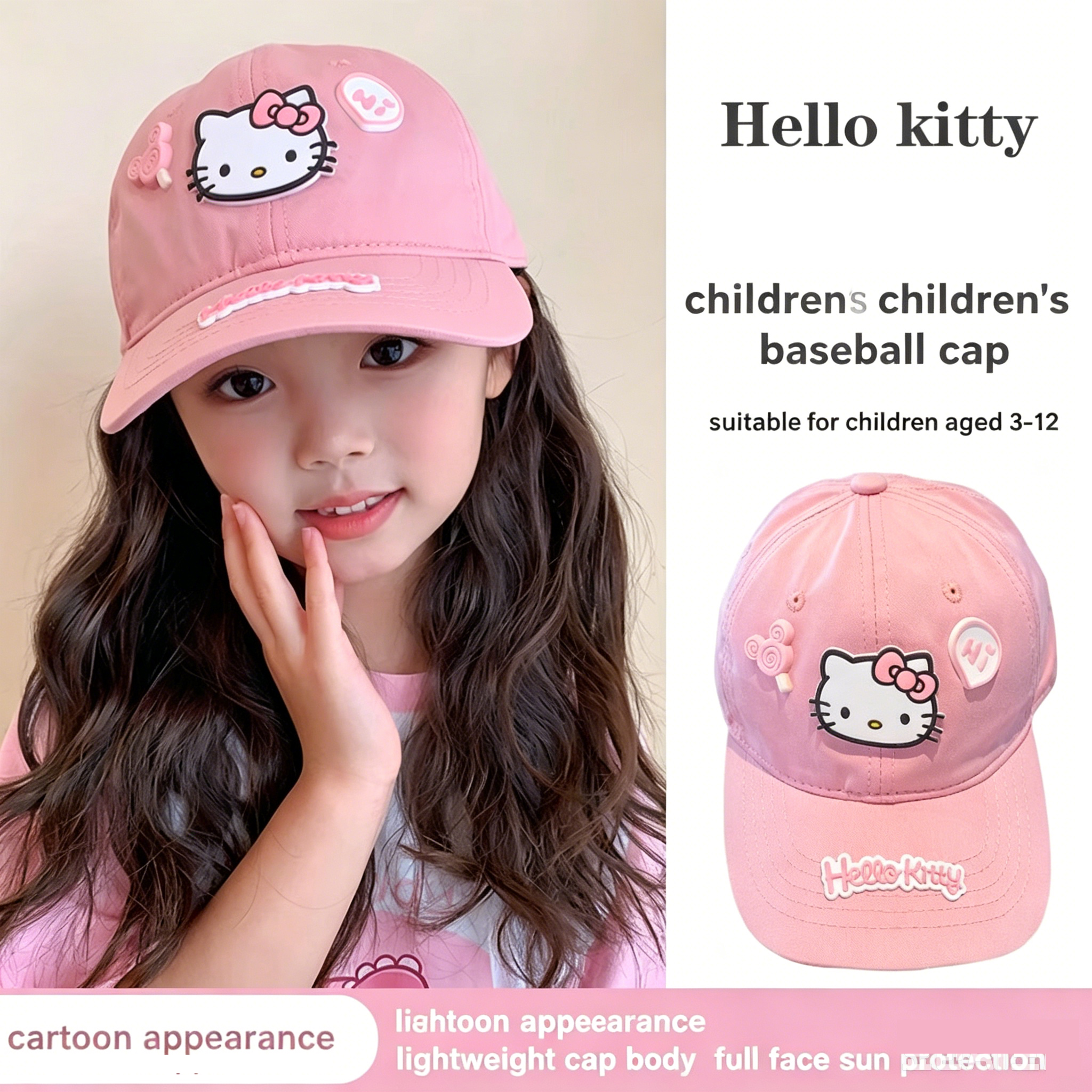Hello Kitty Baseball Cap for T - Sun Hat Wide Brim recension och pris