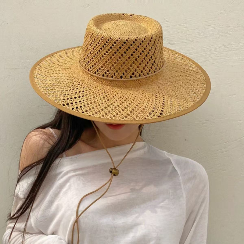 New Hand Woven Hollow Circular - Cowboy Hat Straw recension och pris