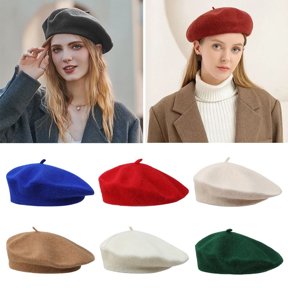 Solid Color Elegant Lady All M - Beret French Wool recension och pris