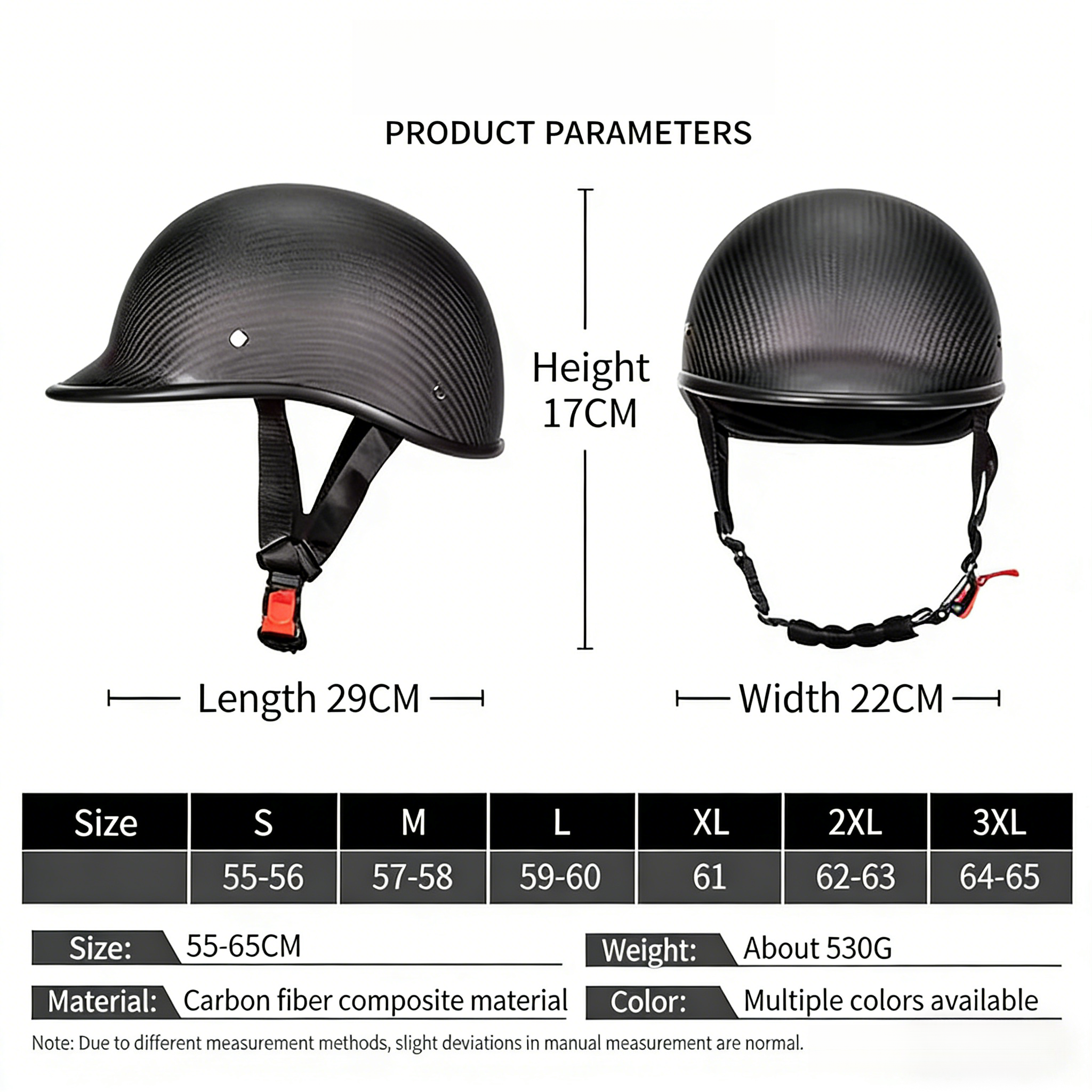 Lightweight Carbon Fiber Half  - Skull Cap Helmet Liner recension och pris