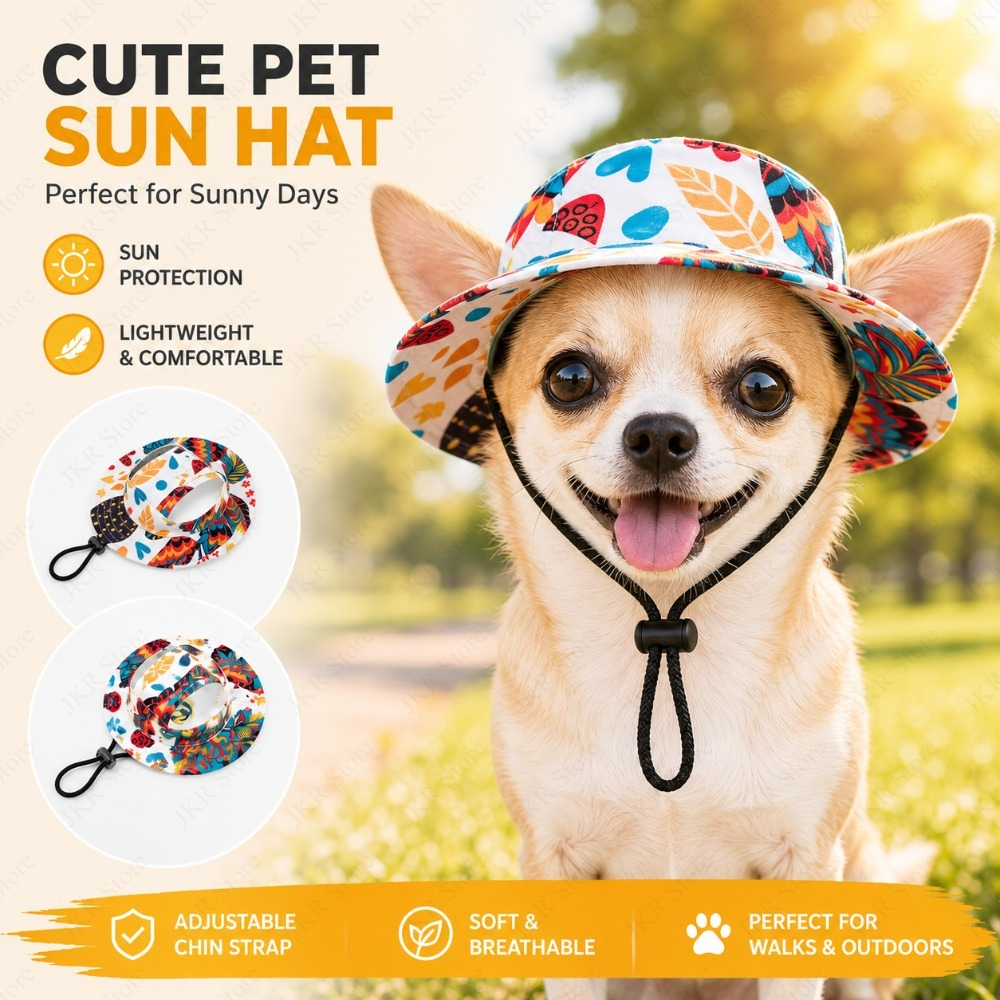 Printed Pet Dog Hat Adjustable - Running Cap Lightweight recension och pris