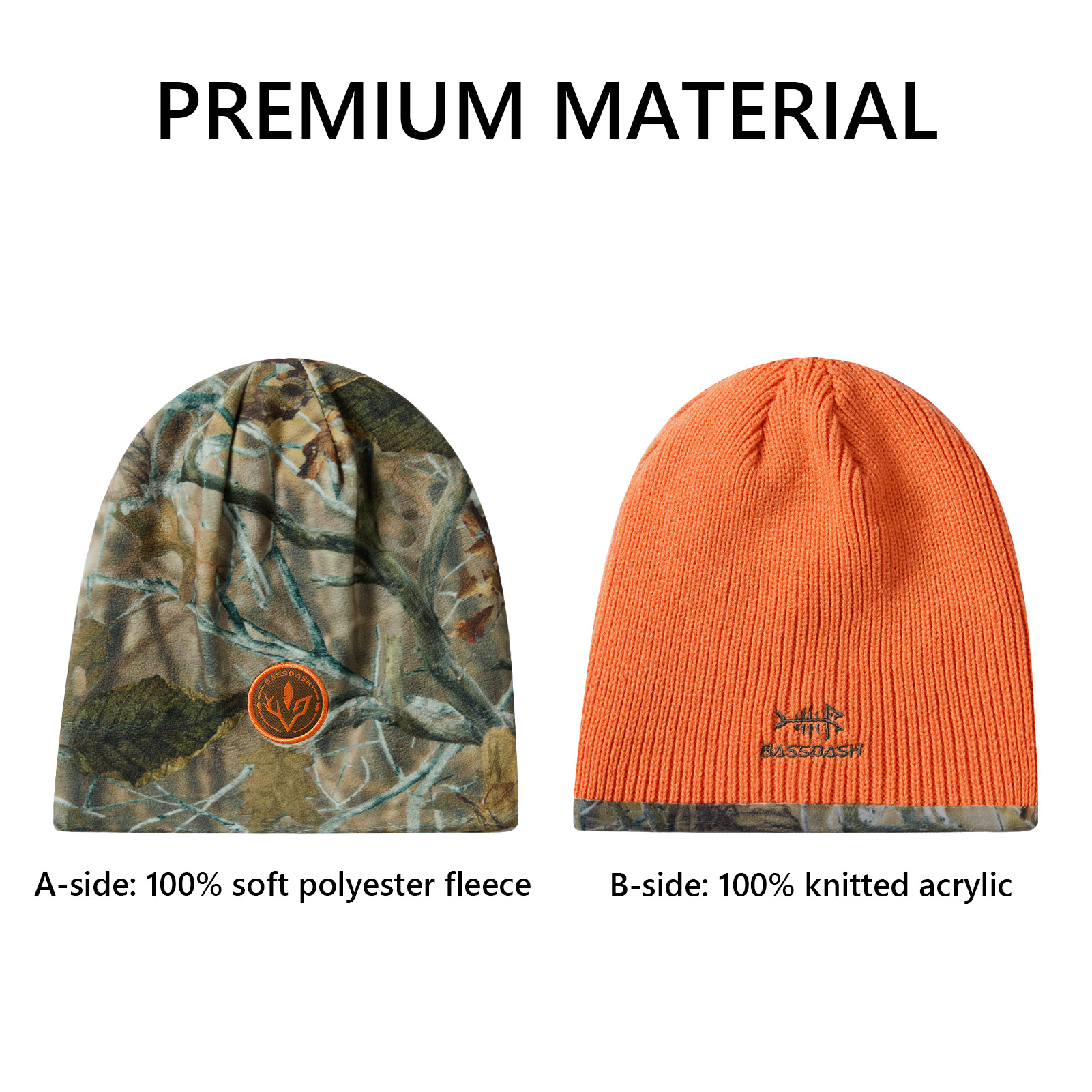 BASSDASH Reversible Windproof  - Beanie Cuffed Knit recension och pris
