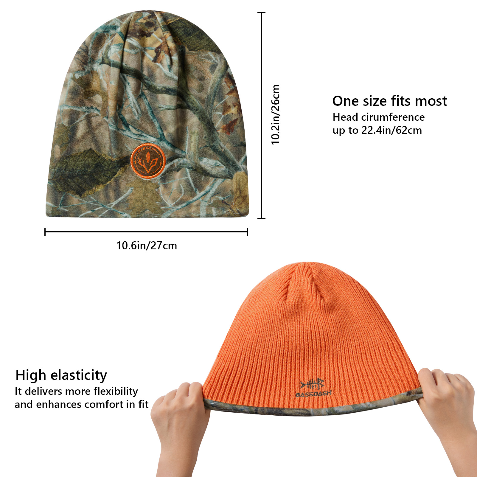 BASSDASH Reversible Windproof  - Beanie Cuffed Knit recension och pris