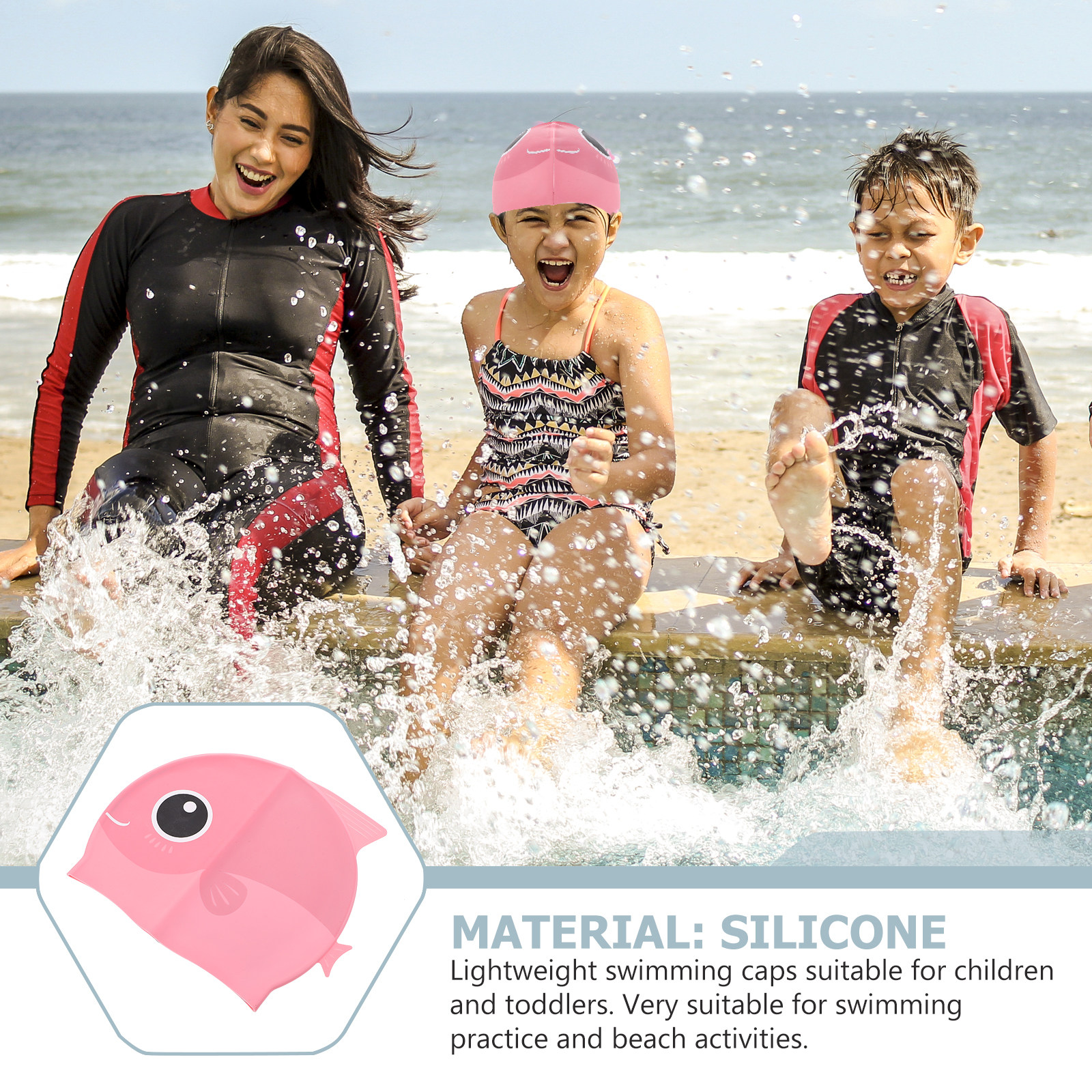 1pc Silicone Cap Cartoon Desig - Swim Hat Silicone recension och pris