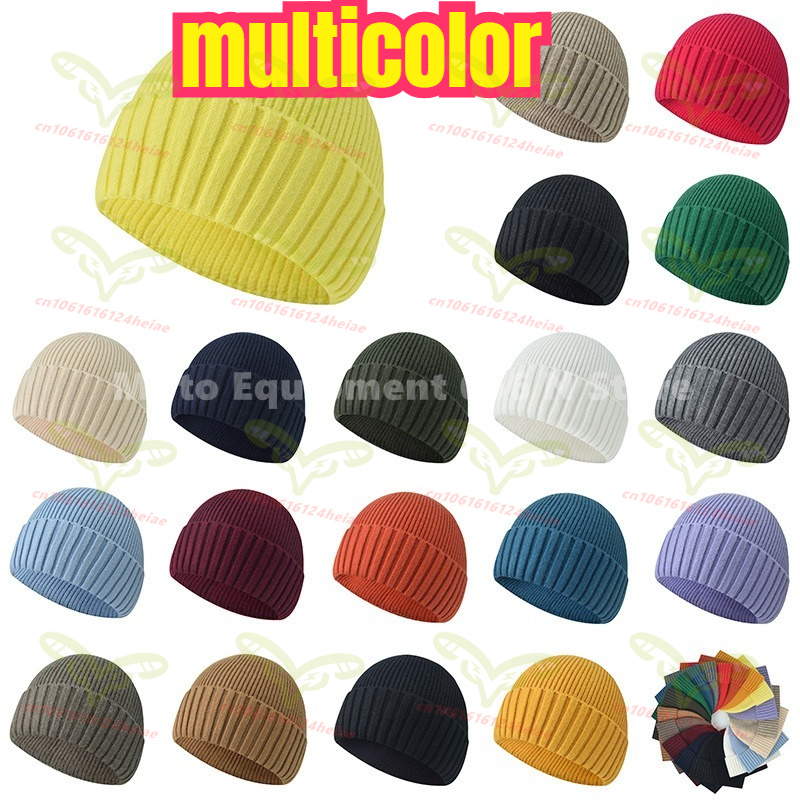 Autumn Winter Soft Knitted Bea - Beanie Cuffed Knit recension och pris