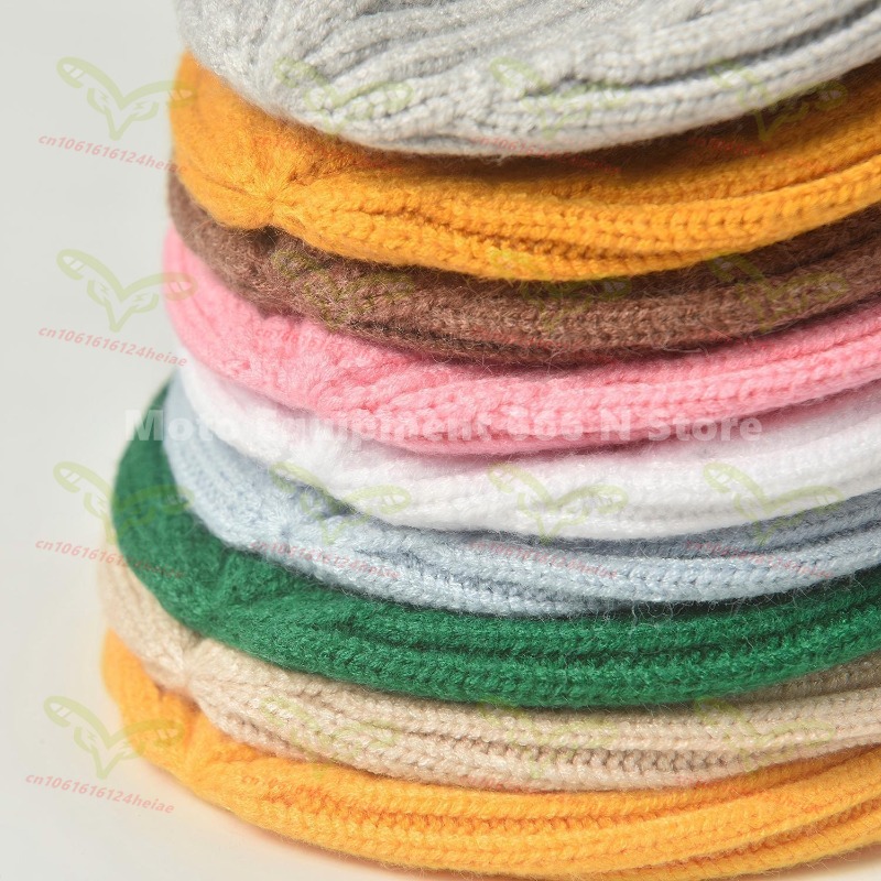 Autumn Winter Soft Knitted Bea - Beanie Cuffed Knit recension och pris